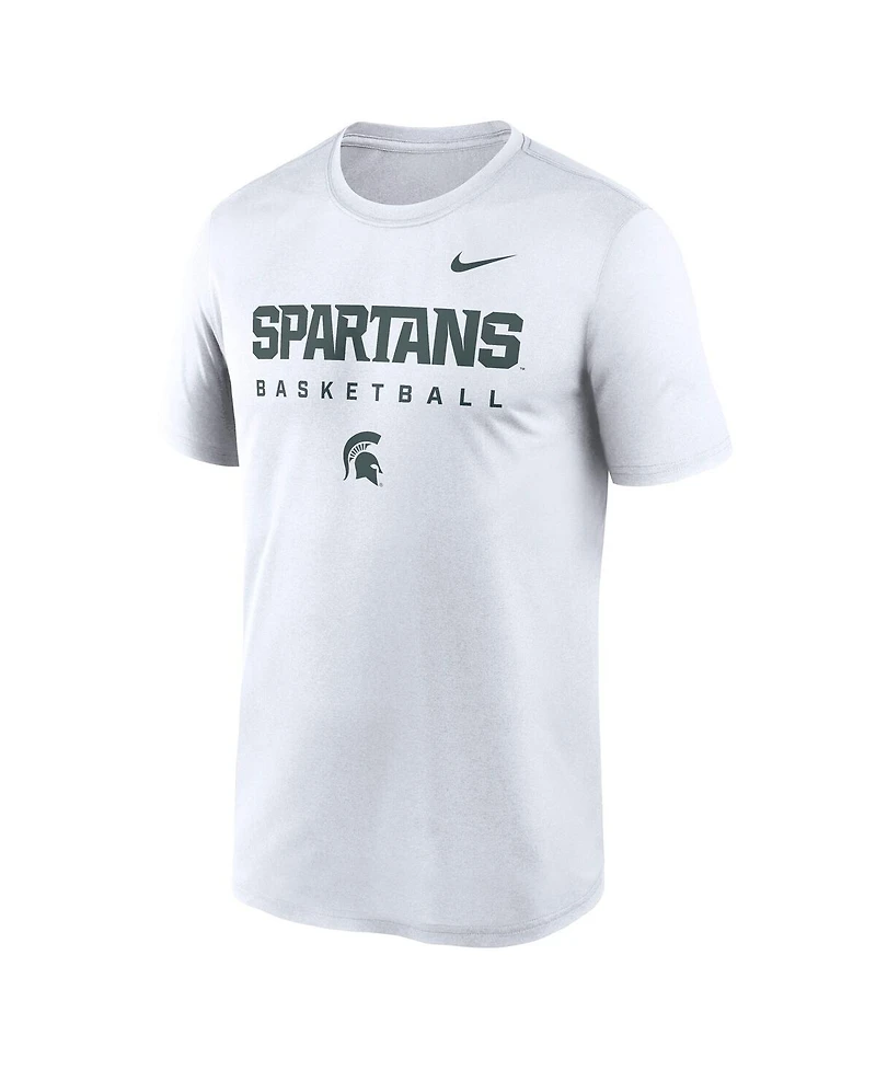 Nike Men's White Michigan State Spartans 2025 Courtside Basketball Legend Dri-fit T-Shirt