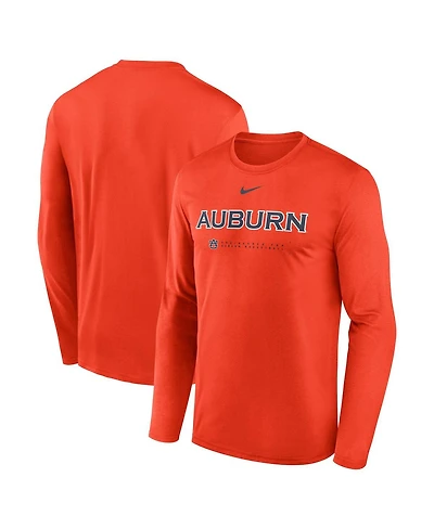 Nike Men's Orange Auburn Tigers 2025 Courtside Basketball Shootaround Legend Dri-fit Long Sleeve T-Shirt