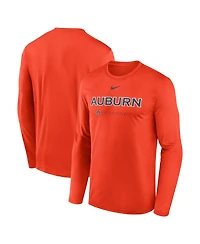 Nike Men's Orange Auburn Tigers 2025 Courtside Basketball Shootaround Legend Dri-fit Long Sleeve T-Shirt