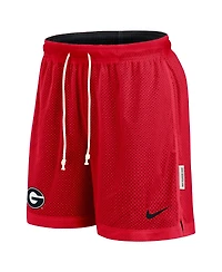 Nike Men's Red/Black Georgia Bulldogs Courtside Standard Issue Dri-fit Reversible Shorts