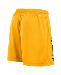 Nike Men's Navy/Gold West Virginia Mountaineers Courtside Standard Issue Dri-fit Reversible Shorts