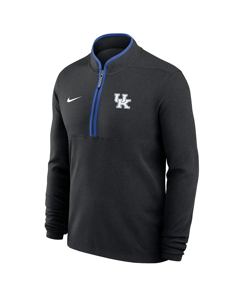 Nike Men's Black Kentucky Wildcats Courtside Victory Dri-fit Half-Zip Pullover Sweatshirt