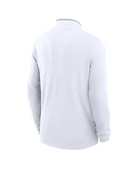 Nike Men's White Ohio State Buckeyes Courtside Victory Dri-fit Half-Zip Pullover Sweatshirt