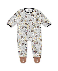 Wear by Erin Andrews Baby Boys and Girls Newborn 2-Piece Pittsburgh Steelers Sleep Play Full-Zip Sleeper Bib Set