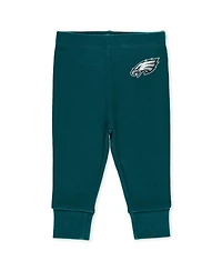 Wear by Erin Andrews Baby Boys and Girls Newborn 3-Piece Philadelphia Eagles Turn Me Around Bodysuits Pant Set