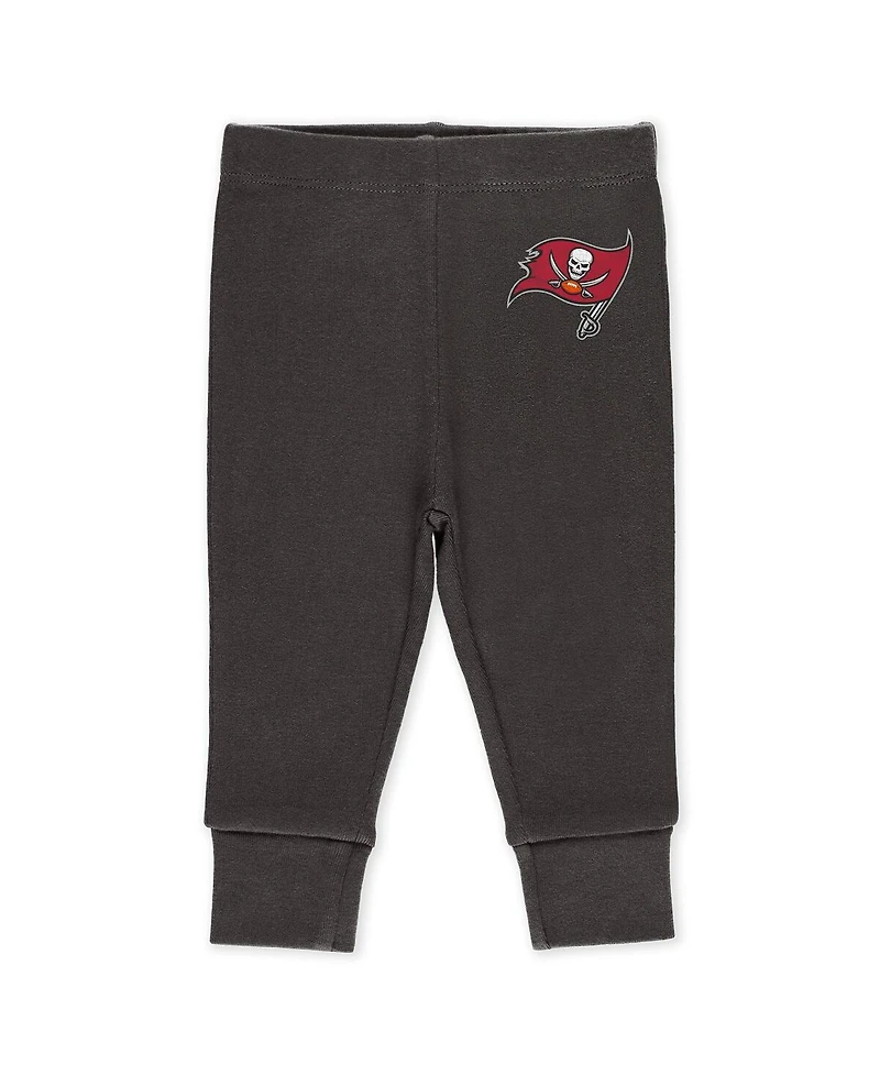 Wear by Erin Andrews Baby Boys and Girls Newborn 3-Piece Tampa Bay Buccaneers Turn Me Around Bodysuits Pant Set