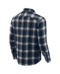Darius Rucker Collection by Fanatics Men's College Navy Seattle Seahawks Flannel Plaid Full-Snap Shirt