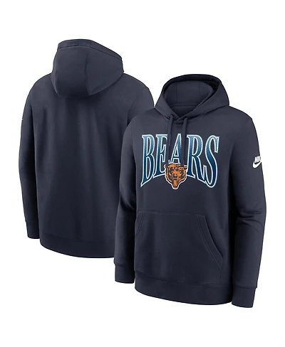 Nike Men's Navy Chicago Bears Full Blitz Club Fleece Pullover Hoodie