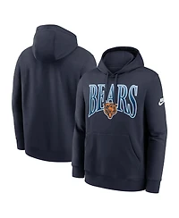 Nike Men's Navy Chicago Bears Full Blitz Club Fleece Pullover Hoodie