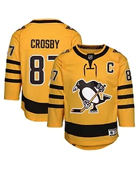 Outerstuff Big Boys and Girls Sidney Crosby Gold Pittsburgh Penguins Alternate Replica Player Jersey