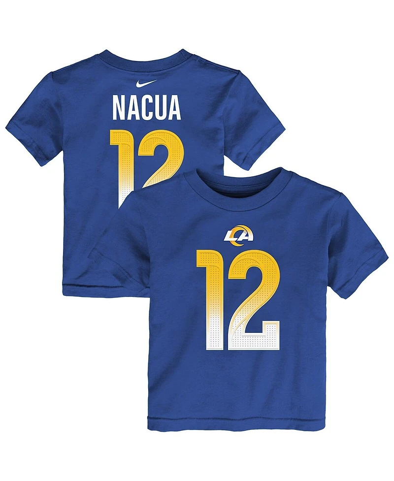 Nike Toddler Puka Nacua Royal Los Angeles Rams Player Name Number T-Shirt