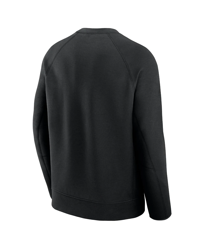 Nike Men's Black New York Mets Tech Fleece Raglan Sweatshirt