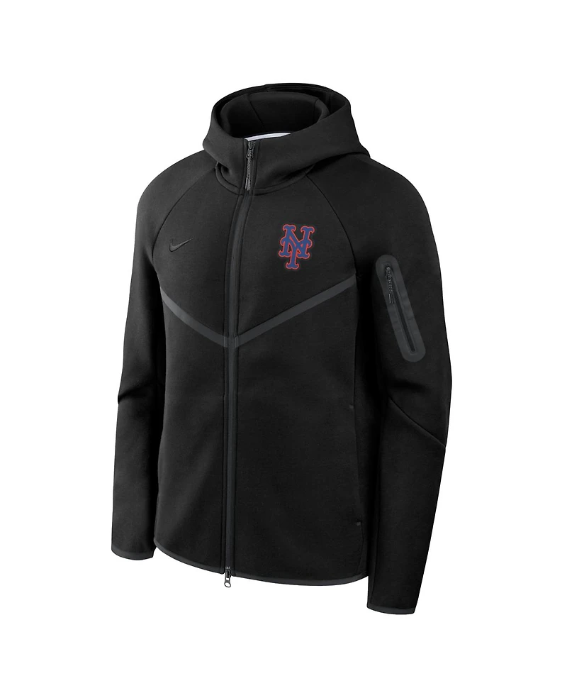 Nike Men's Black New York Mets Tech Fleece Windrunner Full-Zip Hoodie Jacket