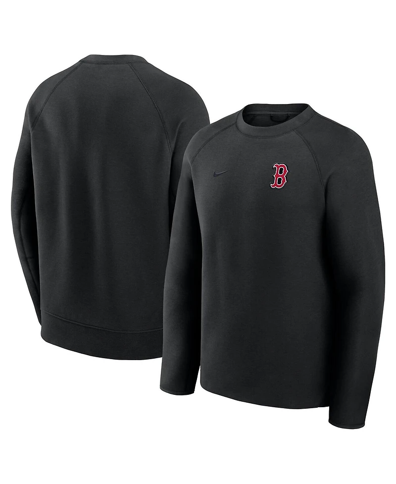 Nike Men's Black Boston Red Sox Tech Fleece Raglan Sweatshirt