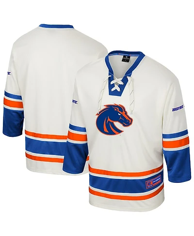 Colosseum Men's Cream Boise State Broncos Puck Proud Fashion Hockey Jersey