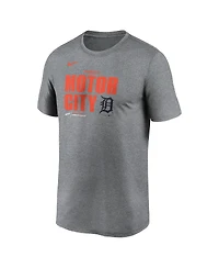 Nike Men's Heather Charcoal Detroit Tigers 2025 Mlb Postseason Legend Dri-fit T-Shirt