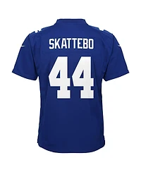 Nike Big Boys and Girls Cam Skattebo Royal New York Giants Team Game Jersey