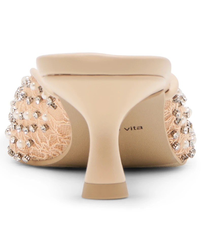 Dolce Vita Women's Cleo Imitation Pearl Pointed Toe Mule Pumps