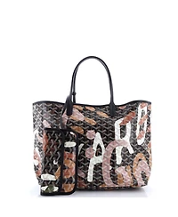 Pre-Owned Goyard Pm Saint Louis Tote Lettres Camouflage Coated Canvas