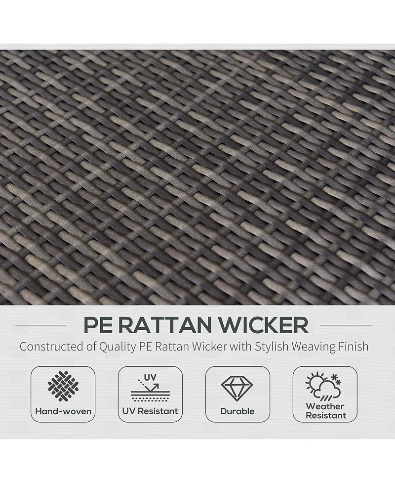 Outsunny 7-Piece Outdoor Patio Furniture Set w/ Rat Wicker,