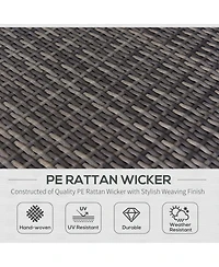 Outsunny 7-Piece Outdoor Patio Furniture Set w/ Rat Wicker,