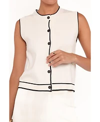 Petal and Pup Women's Jules Knitted Pant Set - White