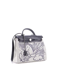 Pre-Owned Hermes 31 Herbag Zip Pegase Pop Toile and Leather