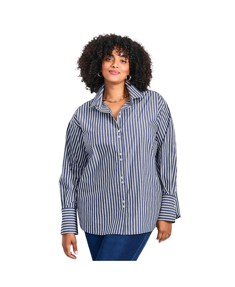 Avenue Women's Breanna Classic Poplin Shirt