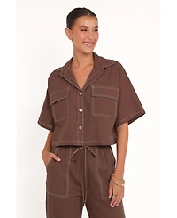 Petal and Pup Women's Jill Pant Set - Chocolate