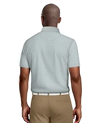 Pga Tour Men's All-Over Micro Jacquard Short-Sleeve Golf Polo Shirt
