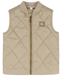 Calvin Klein Boys 2T-7 3-Piece Full-Zip Vest, Hoodie and Joggers Set