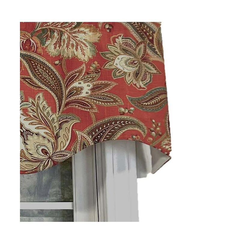 Rlf Home Valdosta Regal Style 3" Rod Pocket Valance 50" x 17" Pompeii by Rlf Home