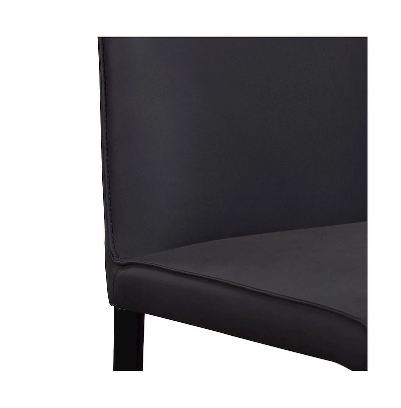 Rigel Full-Grain Leather Dining Chair, Gray (Set of 2