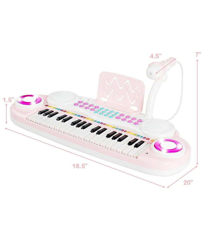 Mecale Multifunctional 37 Electric Keyboard Piano with Microphone