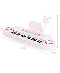 Mecale Multifunctional 37 Electric Keyboard Piano with Microphone