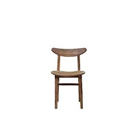 Porter Designs Fusion Solid Sheesham Wood Dining Chair, Natural (Set of 2
