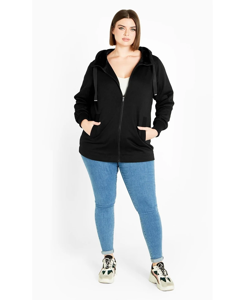 Avenue Women's Felicity Zip Up Hood Fleece Jacket