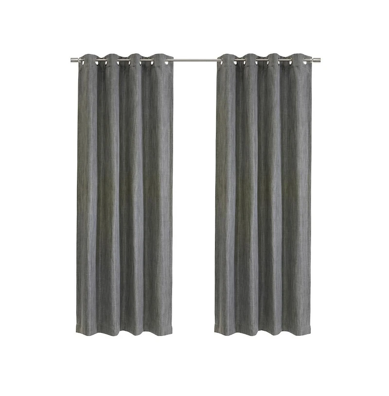 Thermalogic Bryson Provides Uv Protection Exclusive Room Darkening Grommet Curtain Panel 52" x 95" Grey