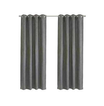 Thermalogic Bryson Provides Uv Protection Exclusive Room Darkening Grommet Curtain Panel 52" x 95" Grey