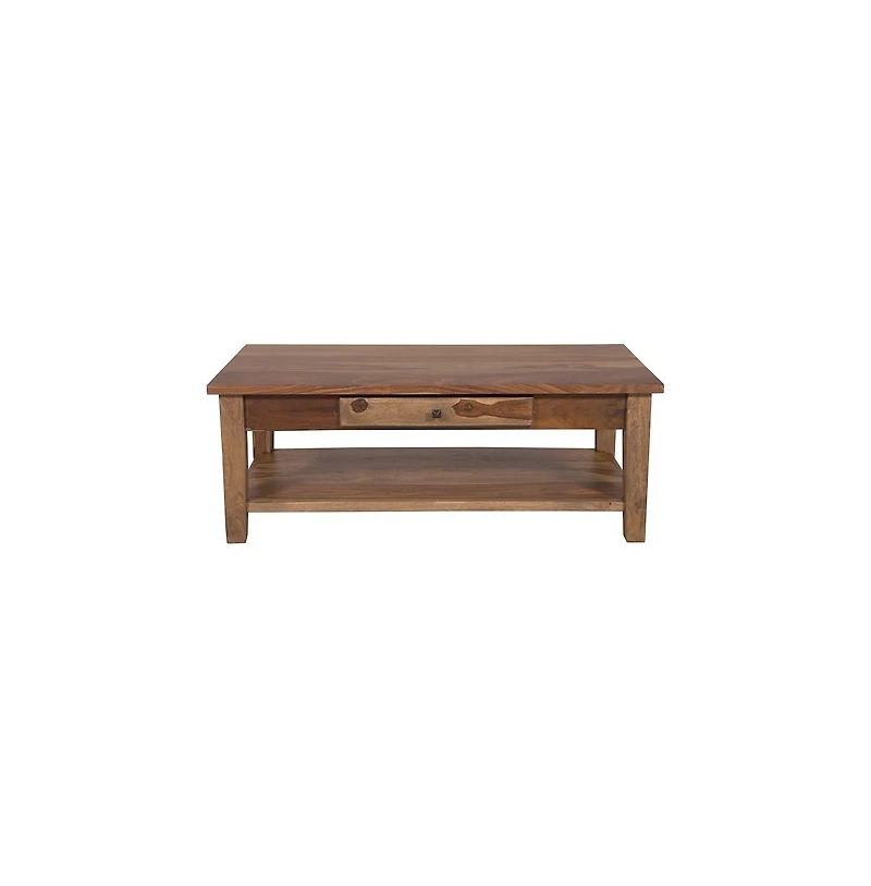 Porter Designs Taos Solid Sheesham Wood Coffee Table, Brown