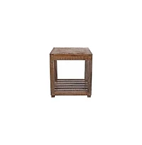 Porter Designs Gunnison Solid Wood End Table, Brown