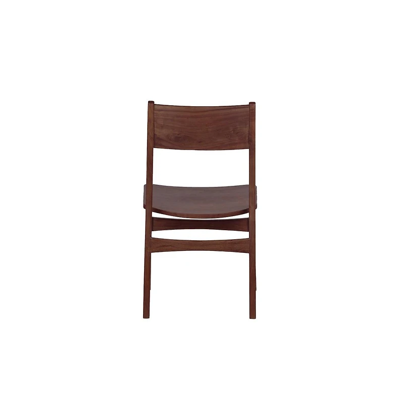 Porter Designs Portola Solid Acacia Wood Dining Chair, Brown (Set of 2)
