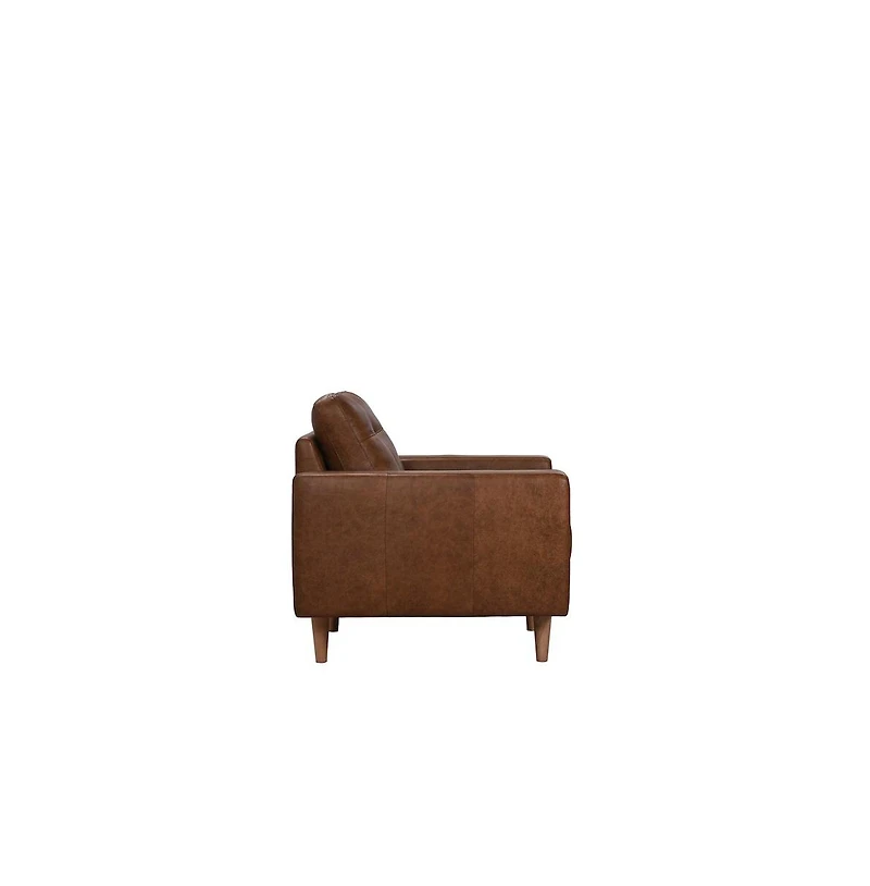 Glisan Full-Grain Leather Chair, Brown