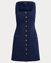 Lauren Ralph Women's Button-Trim Faille Cocktail Dress