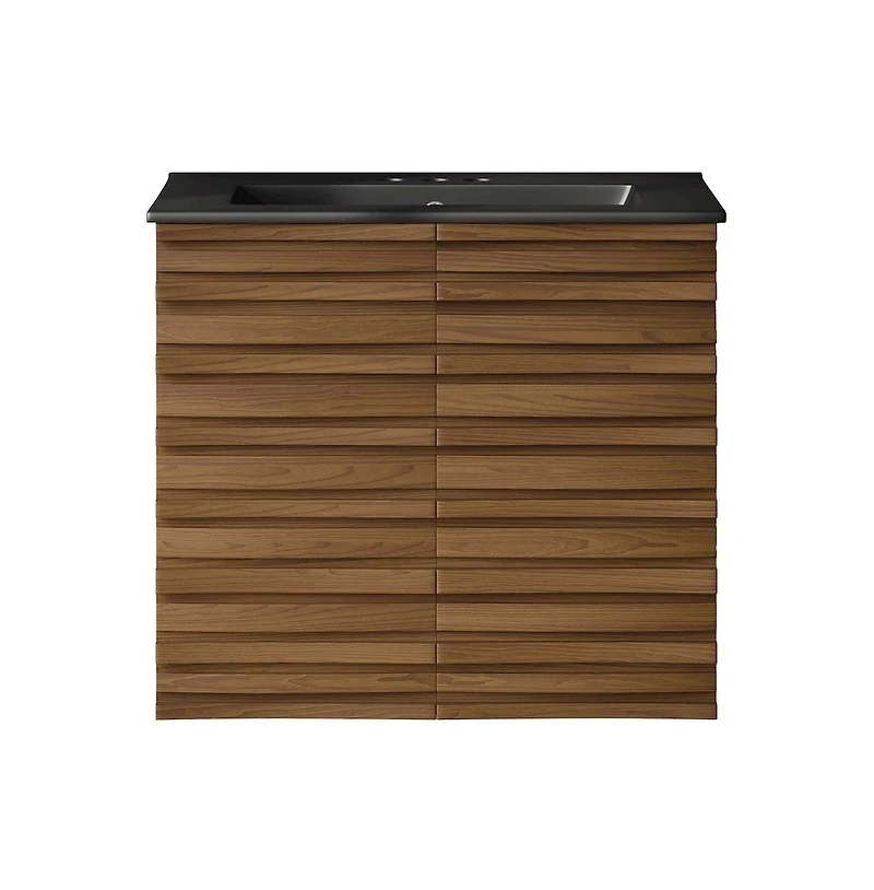 Swiss Madison 24" Wall-Mounted Bathroom Vanity in Oak