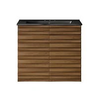 Swiss Madison 24" Wall-Mounted Bathroom Vanity in Oak