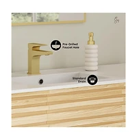 Swiss Madison Cascade 48'' Bathroom Vanity in Natural Oak