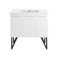 Swiss MadisonAnnecy 36" Freestanding Bathroom Vanity in White with Sink Top