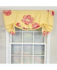 Rlf Home 100% Cotton La Tulipe Butterfly With Poly/Cotton lining Rod Pocket Valance 50" x 17" Yellow