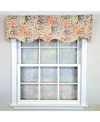 Rlf Home 100% Cotton Dazzle Regal With Poly/Cotton Ivory lining Rod Pocket Valance 50" x 17" Gray